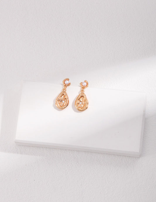 Golden Ripple Earring
